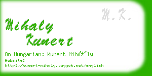 mihaly kunert business card